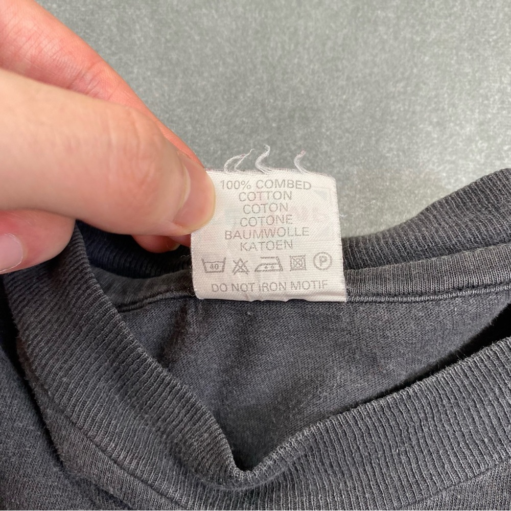 Vintage London Faded Single Stitch T Shirt Charcoal XL - Picture 3 of 10
